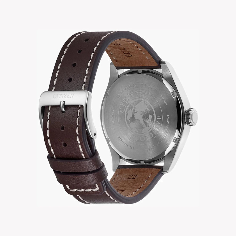 Citizen Bm8530-11l - Elegantly Powerful Men's Eco-Drive Watch With Blue Dial & Leather Band by i-watch