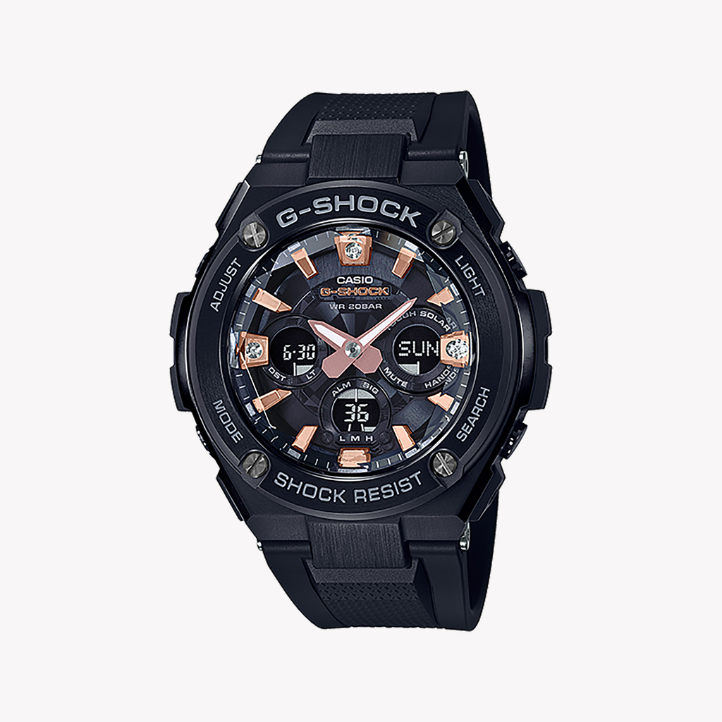 CASIO G-SHOCK GST-S310BDD-1ADR - RUGGED ELEGANCE FOR THE MODERN ADVENTURER Men's Watch with black stainless steel case and digital dial