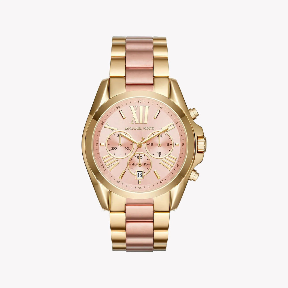 Michael Kors Women's Gold-Rose Gold Watch, Pink Dial | Mk6359 by i-watch