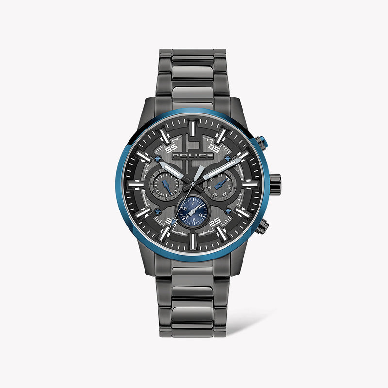 Police Men's Black & Gray Stainless Steel Watch | Pewjk2003440 by i-watch