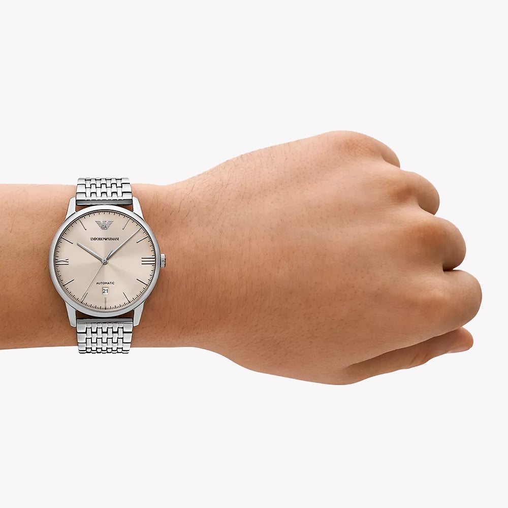 EMPORIO ARMANI AR60082 - ELEGANT FEMININE TIMEPIECE WITH BEIGE DIAL & STAINLESS STEEL BAND-i-Watch-4