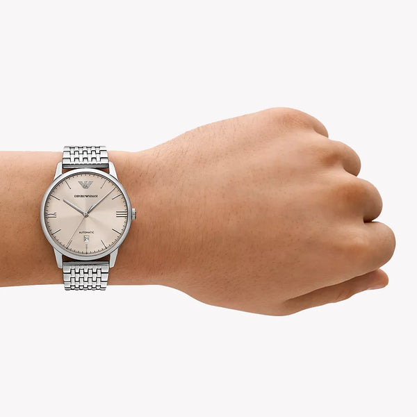 Emporio Armani Women's Silver Watch, Beige Dial | Ar60082 by i-watch