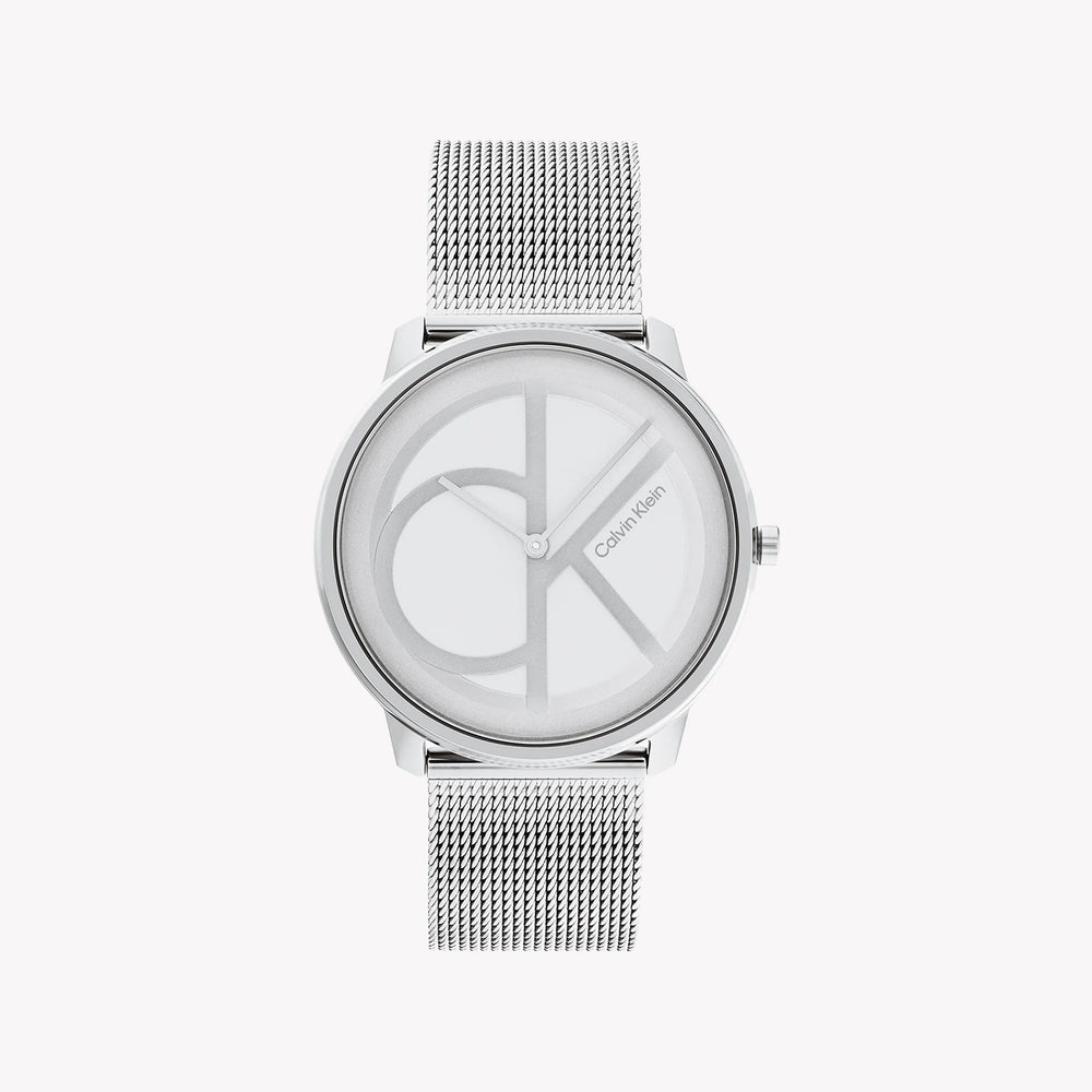 Ck Calvin Klein Men's Silver Stainless Steel Watch, Silver Dial | Ck1w1001 by i-watch