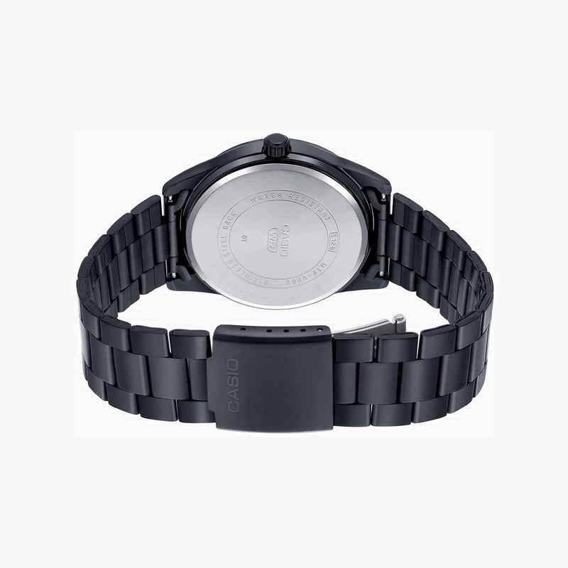 CASIO MTP-VD02B-1E BOLD & SPORTY - STYLISH MEN'S WATCH WITH BLACK DIAL & STAINLESS STEEL BAND-i-Watch-2