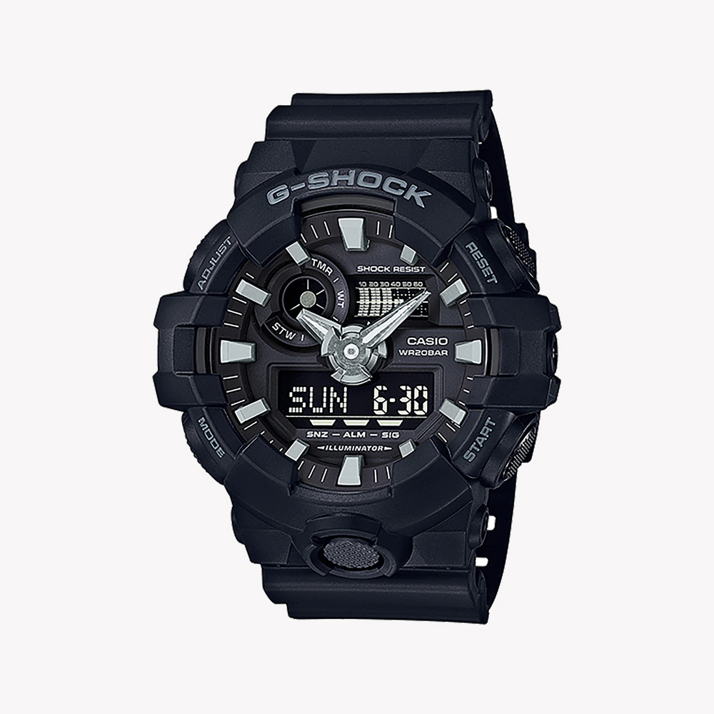 G-Shock Men's Black Resin Watch, Sporty Design | Ga-700-1b by i-watch