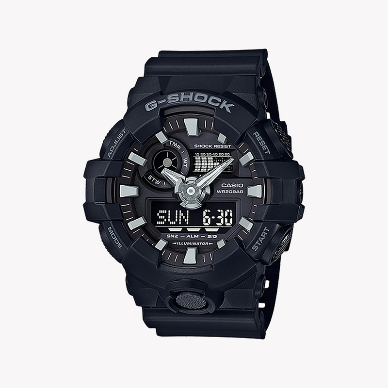 G-Shock Men's Black Resin Watch, Sporty Design | Ga-700-1b by i-watch