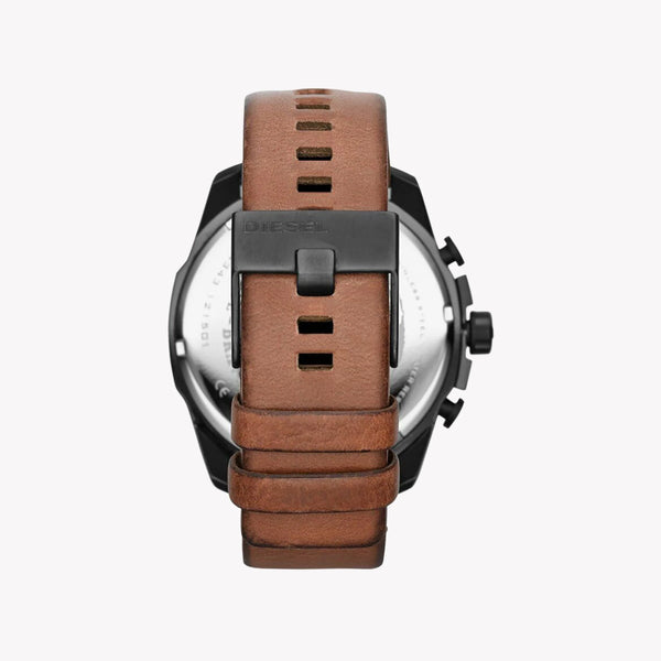 Diesel Men's Black Stainless Steel, Brown Leather | Dz4343 by i-watch