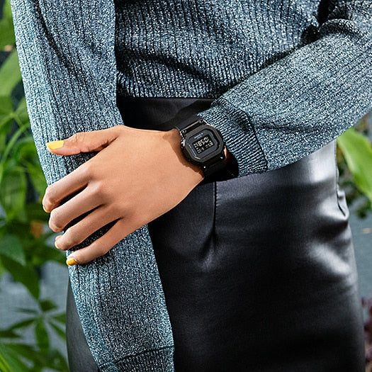 CASIO G-SHOCK GM-S5600SB-1DR ELEGANT FUSION - STYLISH & DURABLE Women's Watch with Black Stainless Steel Case and Digital Dial-i-Watch-3