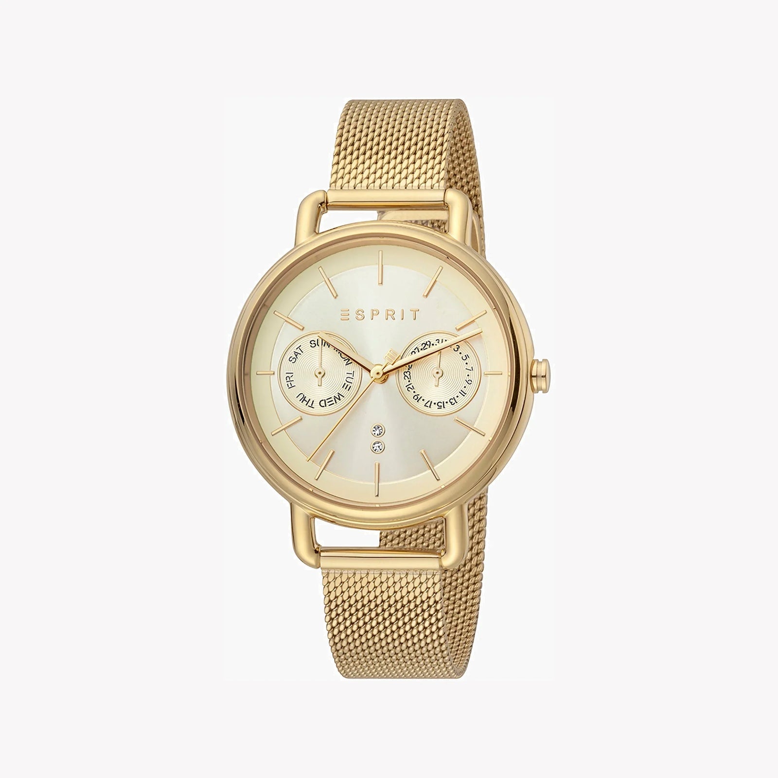 Esprit Women's Watch With Gold Stainless Steel Case And Gold Stainless Steel Band by i-watch