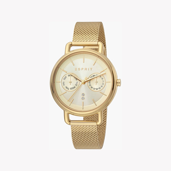 Esprit Women's Watch With Gold Stainless Steel Case And Gold Stainless Steel Band by i-watch