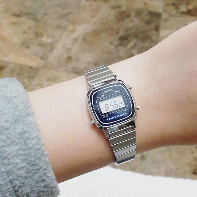 Casio Vintage Mini Steel Blue LA-670WA-2DF Damenuhr