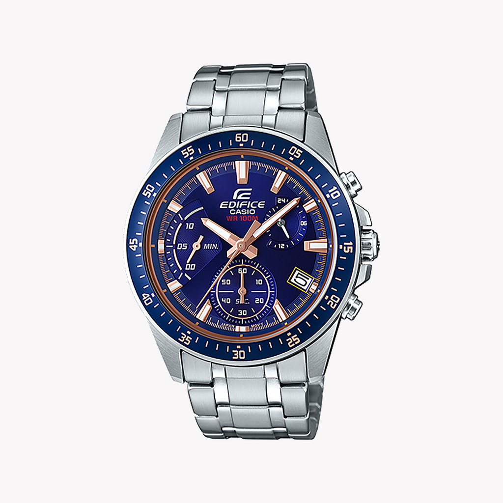 CASIO EDIFICE EFV-540D-2AVUDF - SPORTY ELEGANCE MEN'S WATCH WITH BLUE DIAL & STAINLESS STEEL