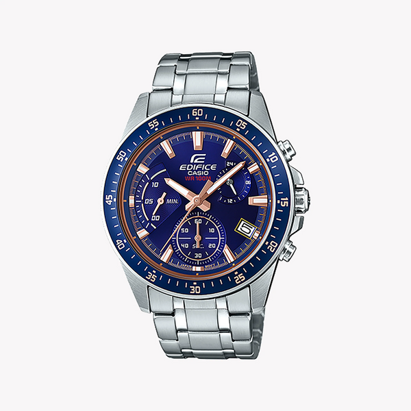 Casio Edifice Efv-540d-2avudf - Sporty Elegance Men's Watch With Blue Dial & Stainless Steel by i-watch