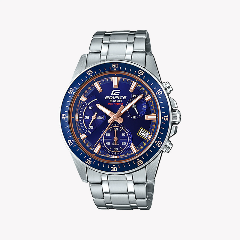 Casio Edifice Efv-540d-2avudf - Sporty Elegance Men's Watch With Blue Dial & Stainless Steel by i-watch