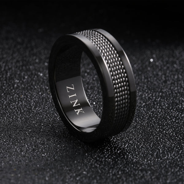 Zink Men's Gun Stainless Steel Ring | Zjrg018spig