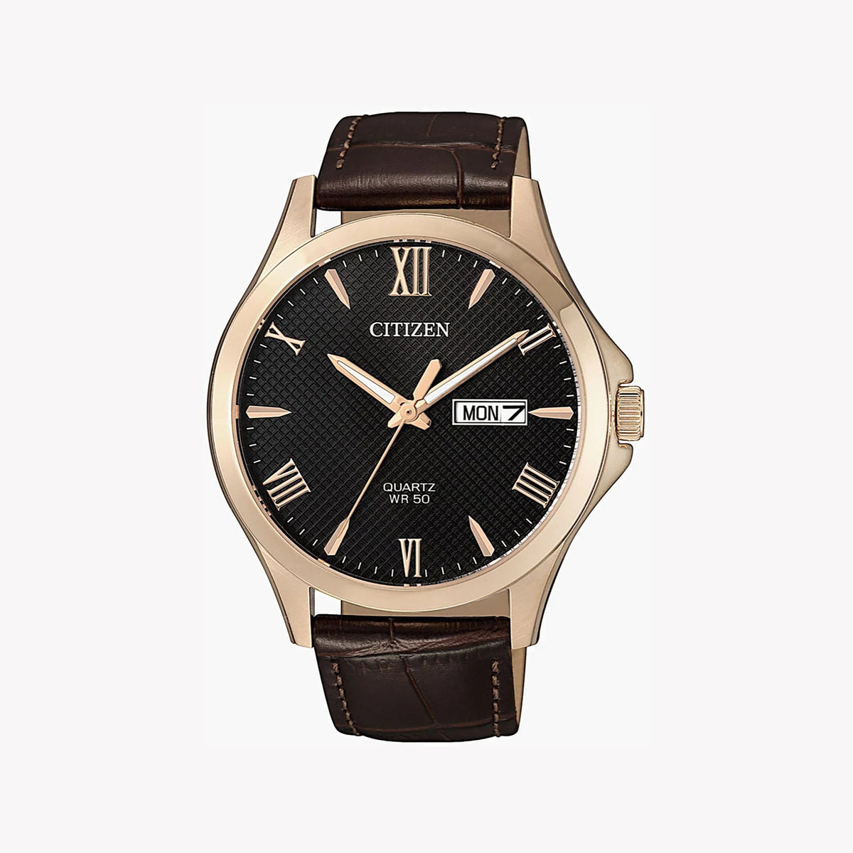 CITIZEN BF2023-01H - ELEGANT TIMEPIECE FOR THE MODERN MAN: Chronograph, Gold & Brown Leather