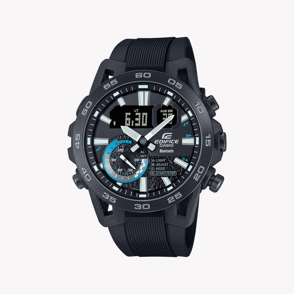 Casio Edifice Men's Black Watch, Stainless Steel & Carbon | Ecb-40pb-1aef by i-watch