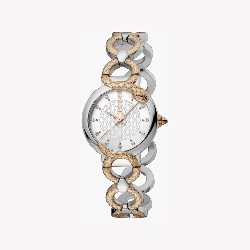 Just Cavalli Women's Silver & Rose Gold Watch, Silver Dial | Jc1l206m0065 by i-watch