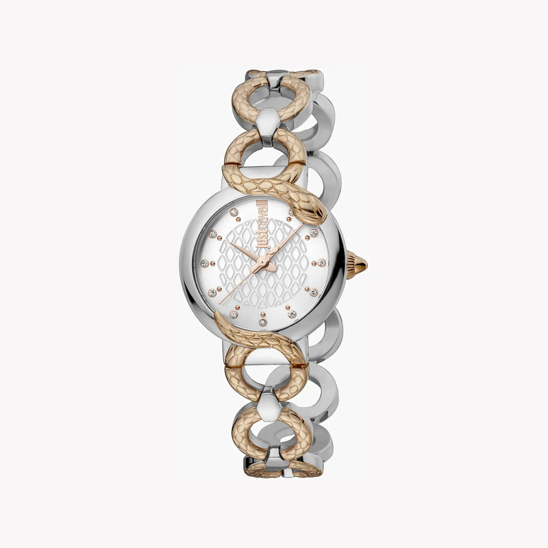 Just Cavalli Women's Silver & Rose Gold Watch, Silver Dial | Jc1l206m0065 by i-watch