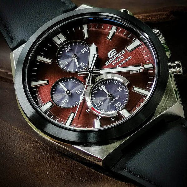 EDIFICE EFS-S630BL-5AVUEF - STUNNING RED DIAL & SLEEK STAINLESS STEEL MEN'S WATCH-i-Watch-5