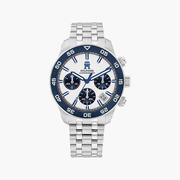 Tommy Hilfiger Men's Silver Stainless Steel Watch, Silver Dial | Th85 by i-watch