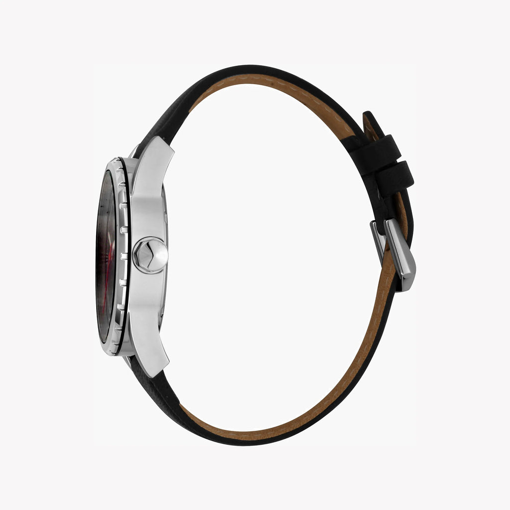 JUST CAVALLI JC1G082L0525 - ELEGANT BLACK DIAL MEN'S WATCH WITH LEATHER BAND & STAINLESS STEEL CASE-i-Watch-2