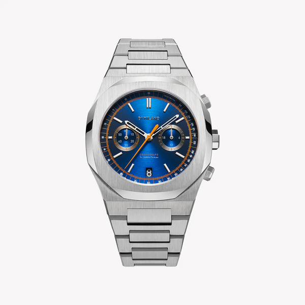 D1 MILANO Men's Silver Stainless Steel, Dark Blue Dial | D1-CHBJ09 by i-watch