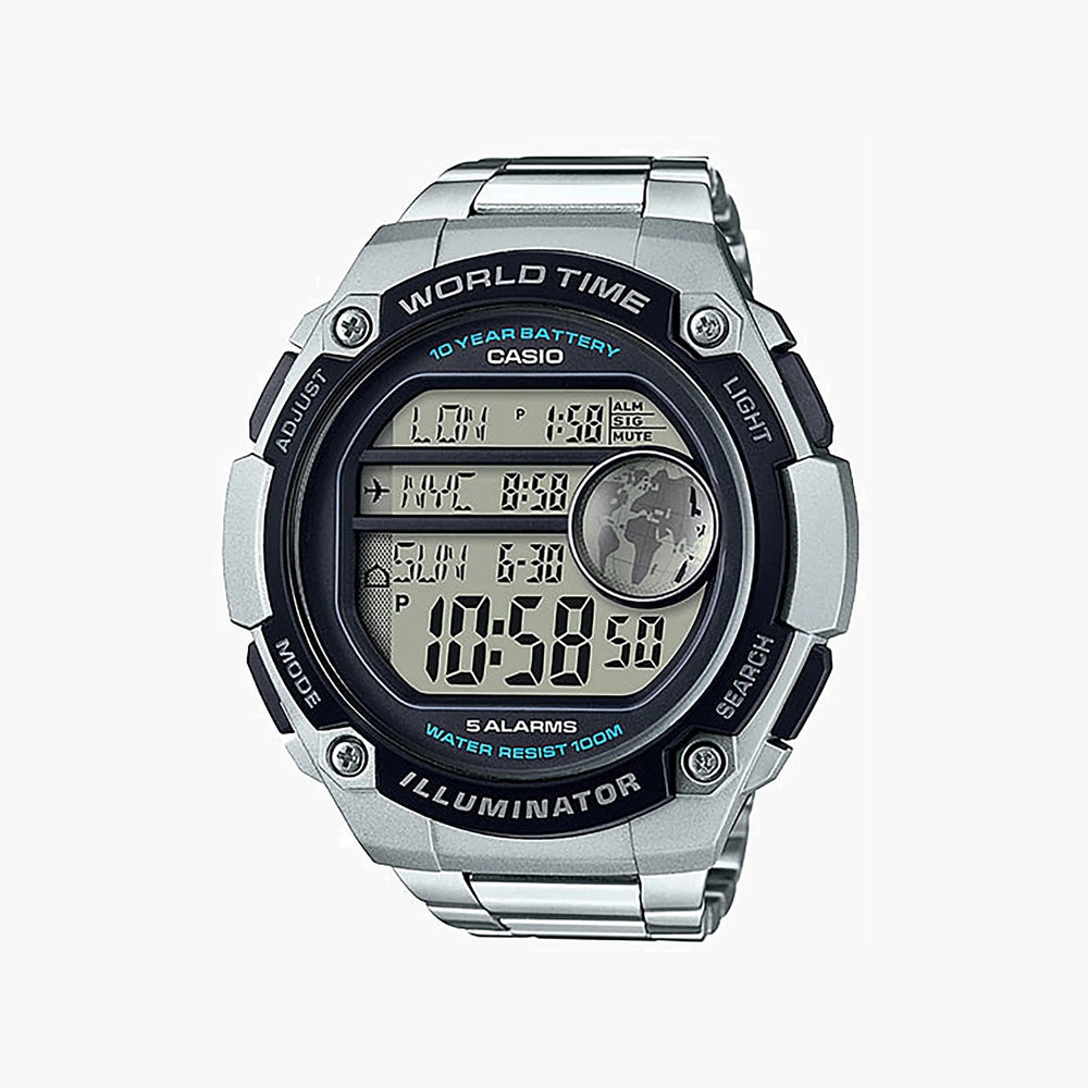 Casio Ae-3000wd-1avdf Men's Time Master - Sporty Elegance With Global Time Tracking by i-watch