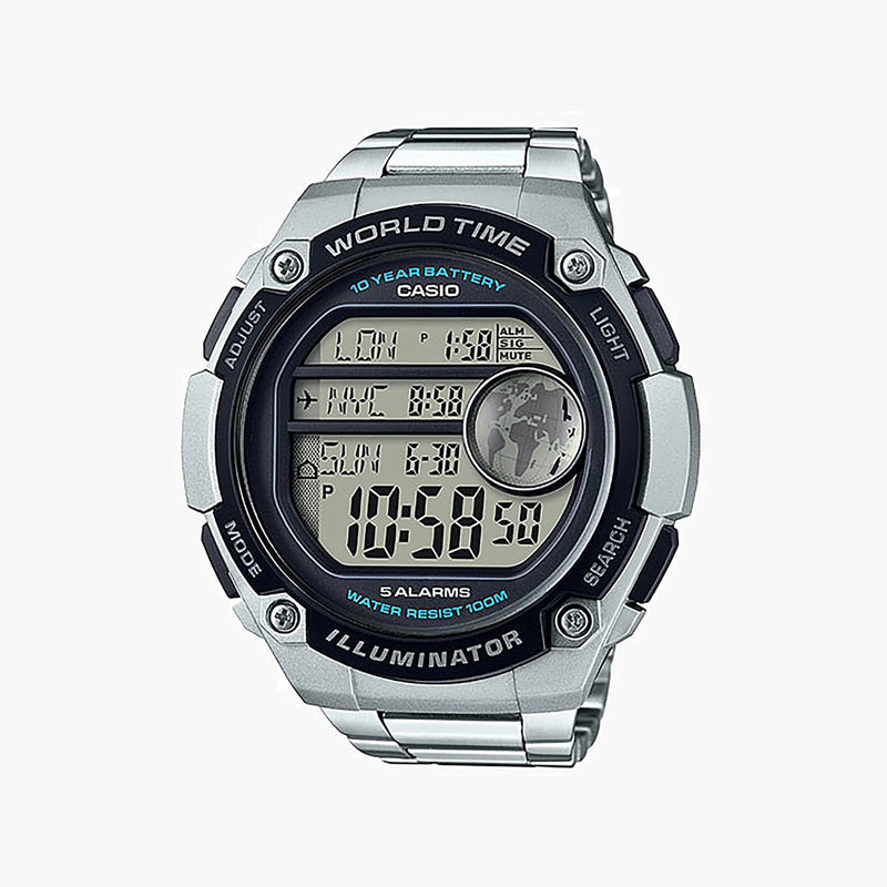 Casio Ae-3000wd-1avdf Men's Time Master - Sporty Elegance With Global Time Tracking by i-watch