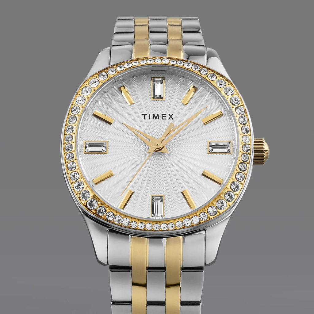 TIMEX CUSHION TWO-TONE WATCH - SPARKLING ELEGANCE FOR THE MODERN WOMAN-i-Watch-6