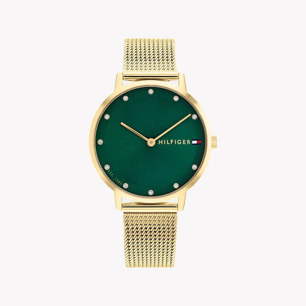 Tommy Hilfiger Women's Gold Watch, Green Dial | 1687490 by i-watch