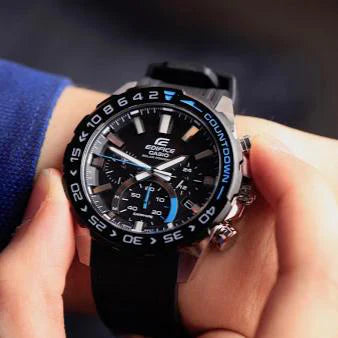 Casio Edifice Efs-S550pb-1avudf - Sporty Adventurer Chronograph Men's Watch With Black Dial & Resin Band by i-watch