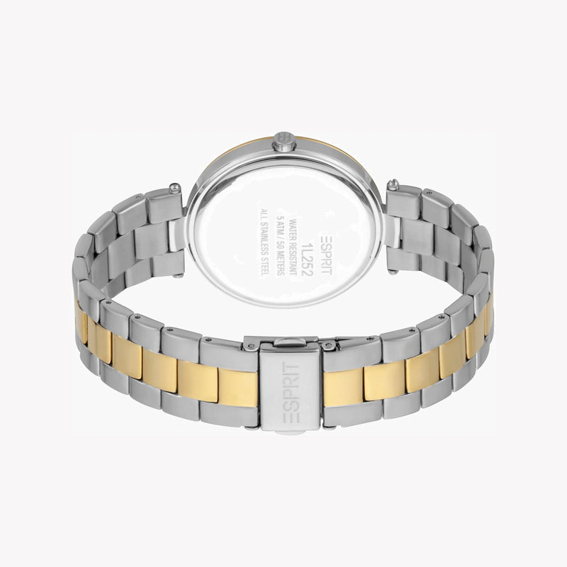 Esprit Women's Silver & Gold Stainless Steel Watch, Champagne Dial | ES1L252M0045 by i-watch