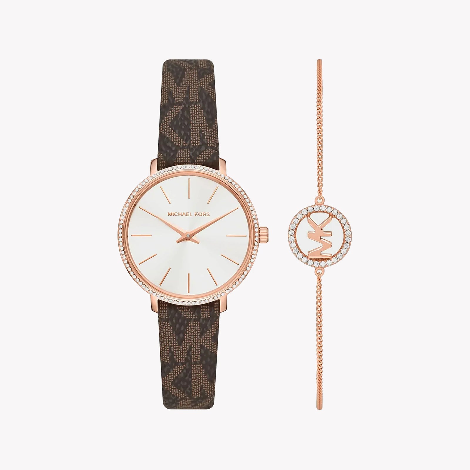 Michael Kors Women's Rose Gold Watch, Brown Leather | Mk1036 by i-watch