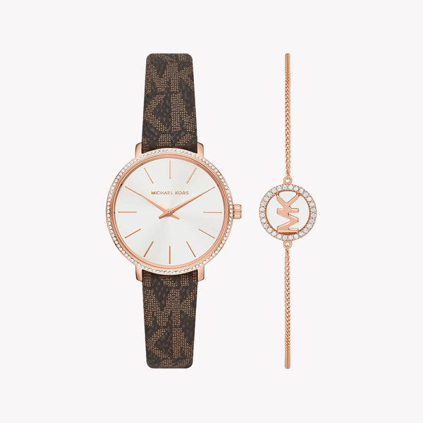 Michael Kors Women's Rose Gold Watch, Brown Leather | Mk1036 by i-watch