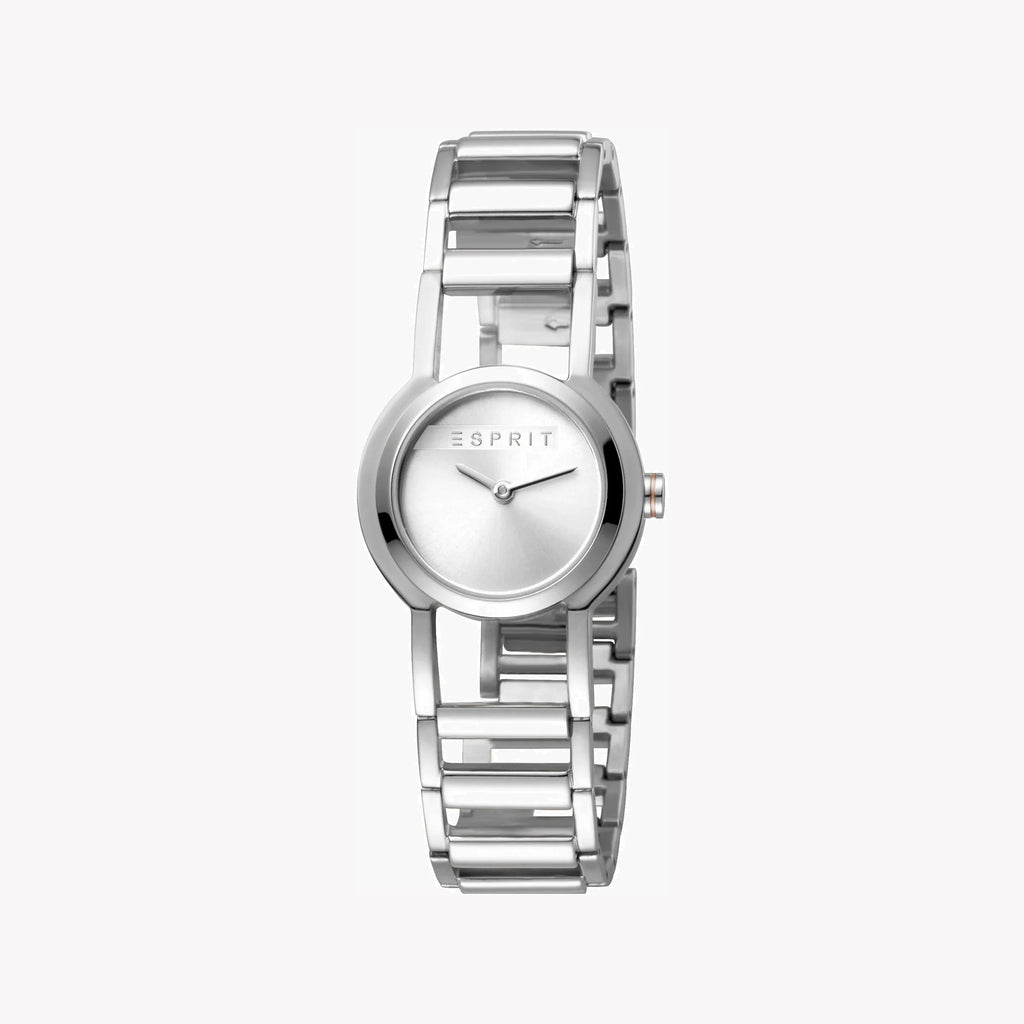 ESPRIT Women's Watch with Silver Stainless Steel Case and Silver Stainless Steel Band