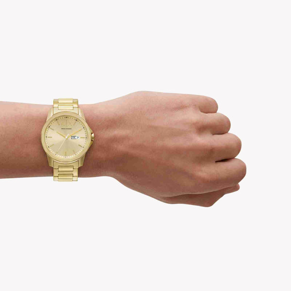 Armani Exchange Men's Gold Stainless Steel Watch, Gold Dial | Ax1734 by i-watch