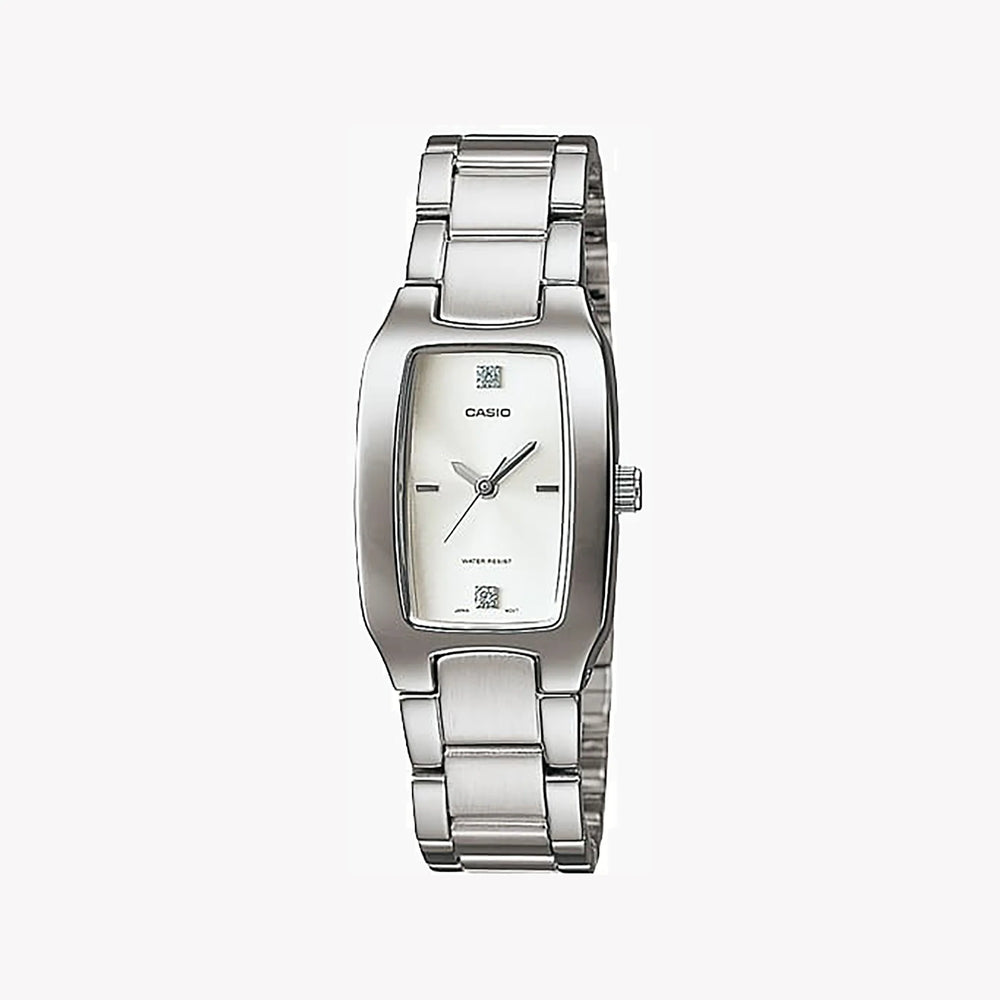 Casio Ltp-1165a-7c2df Elegant Adventurer - Stylish Women's Watch With Silver Stainless Steel BAnd and Classic White Dial by i-watch