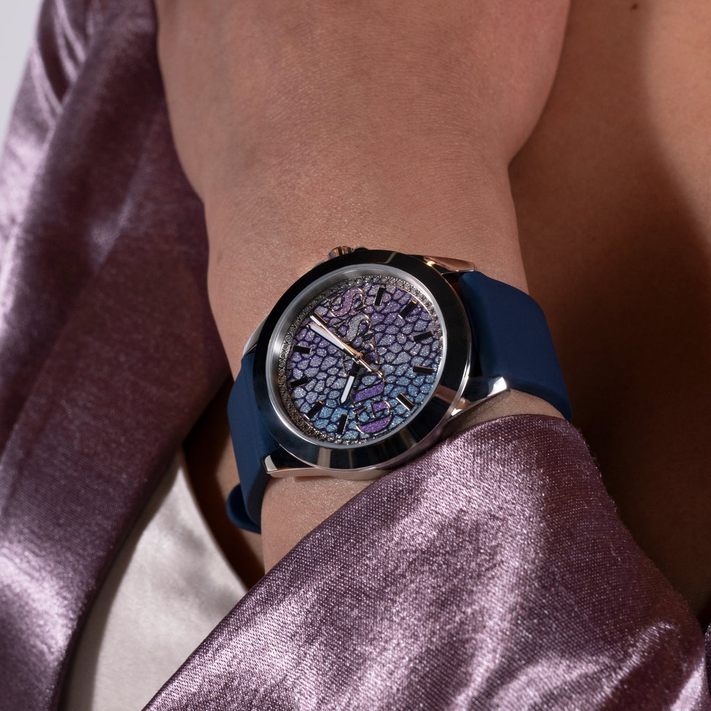 GUESS GW0749L1 VIBRANT CHARM - STYLISH WOMEN'S WATCH WITH MULTICOLOR DIAL & BLUE SILICONE BAND-i-Watch-4