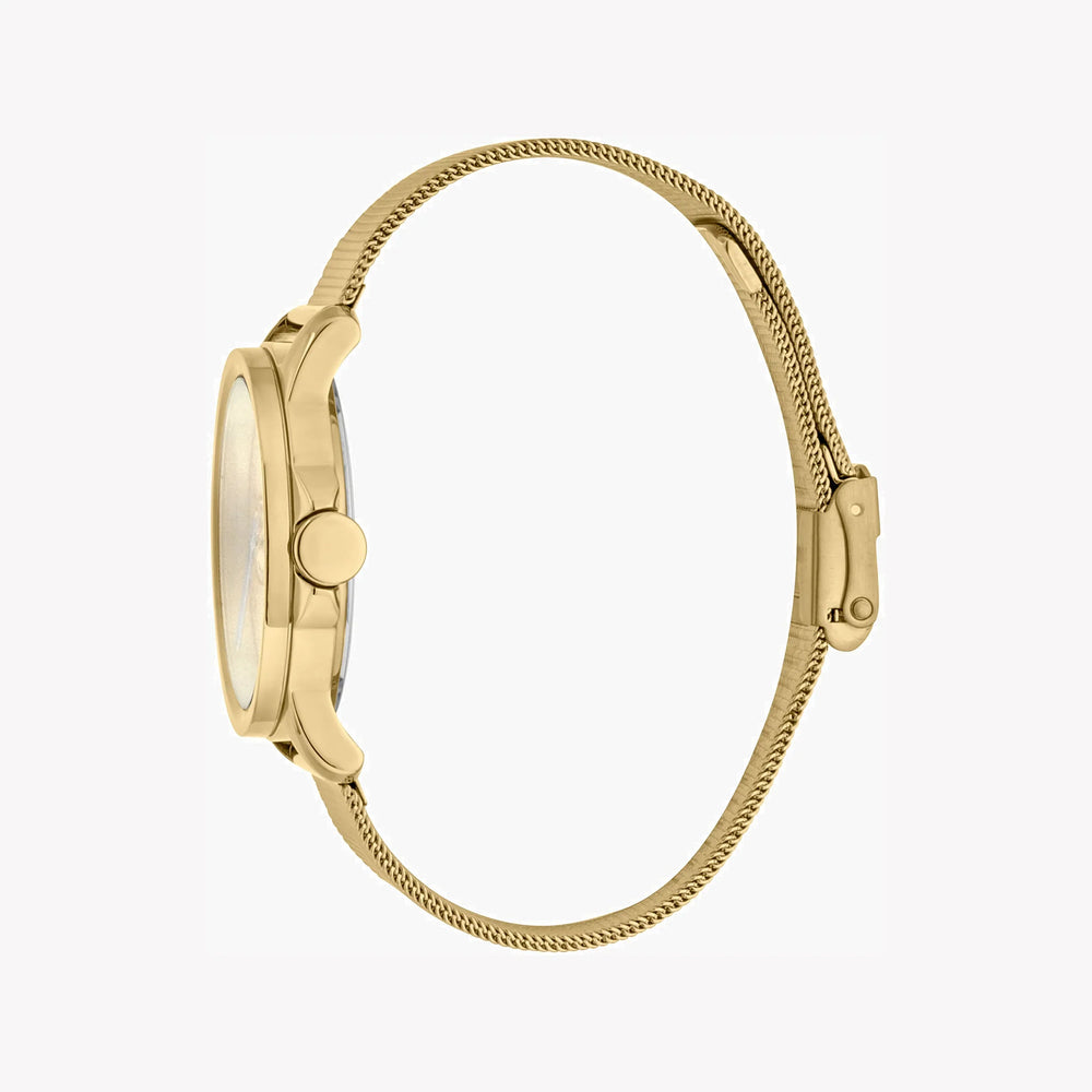 Esprit Women's Gold Stainless Steel Watch, Champagne Dial | Es1l057m0135 by i-watch