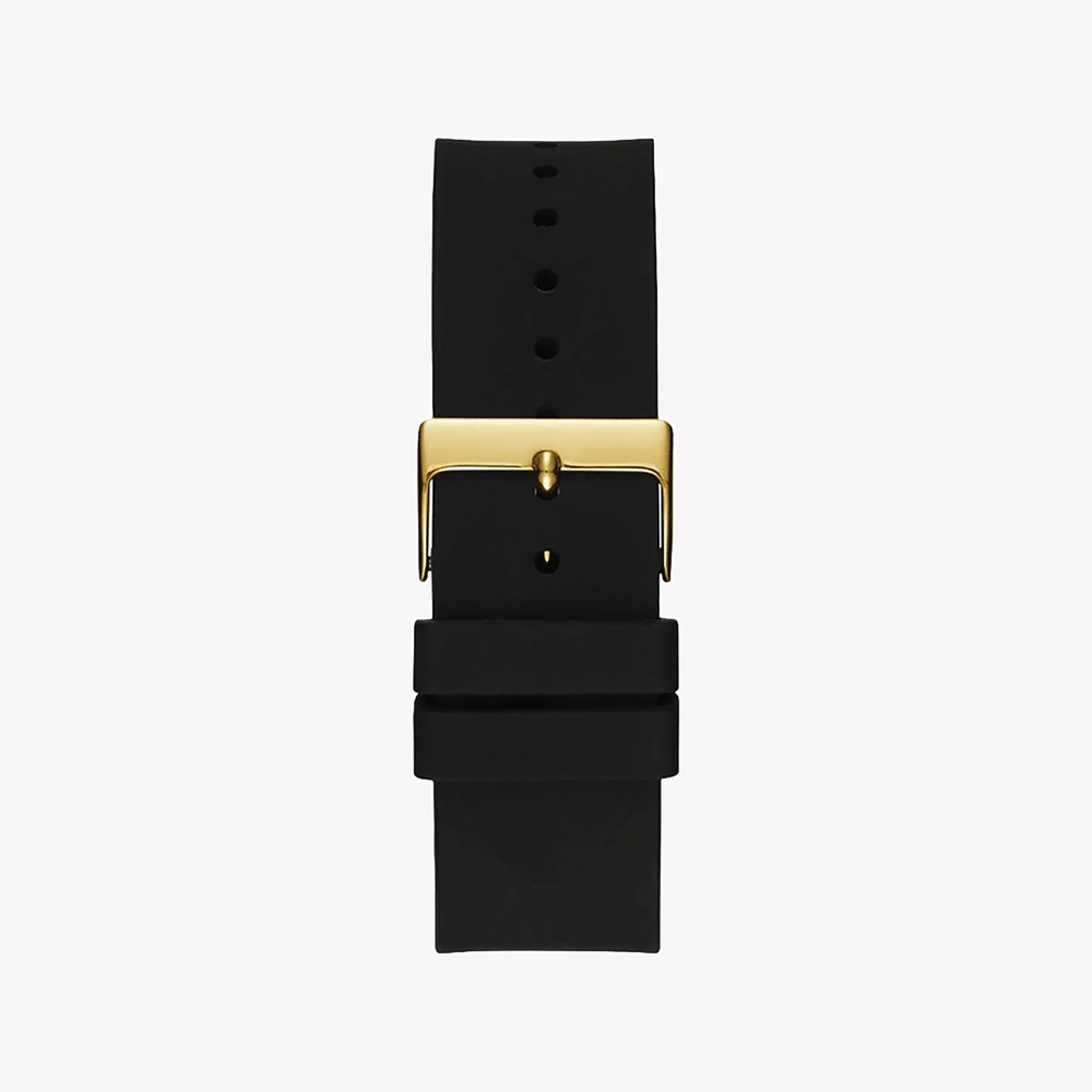 Guess Women's Gold Watch, Black Dial, Rubber Band | W1132g1 by i-watch