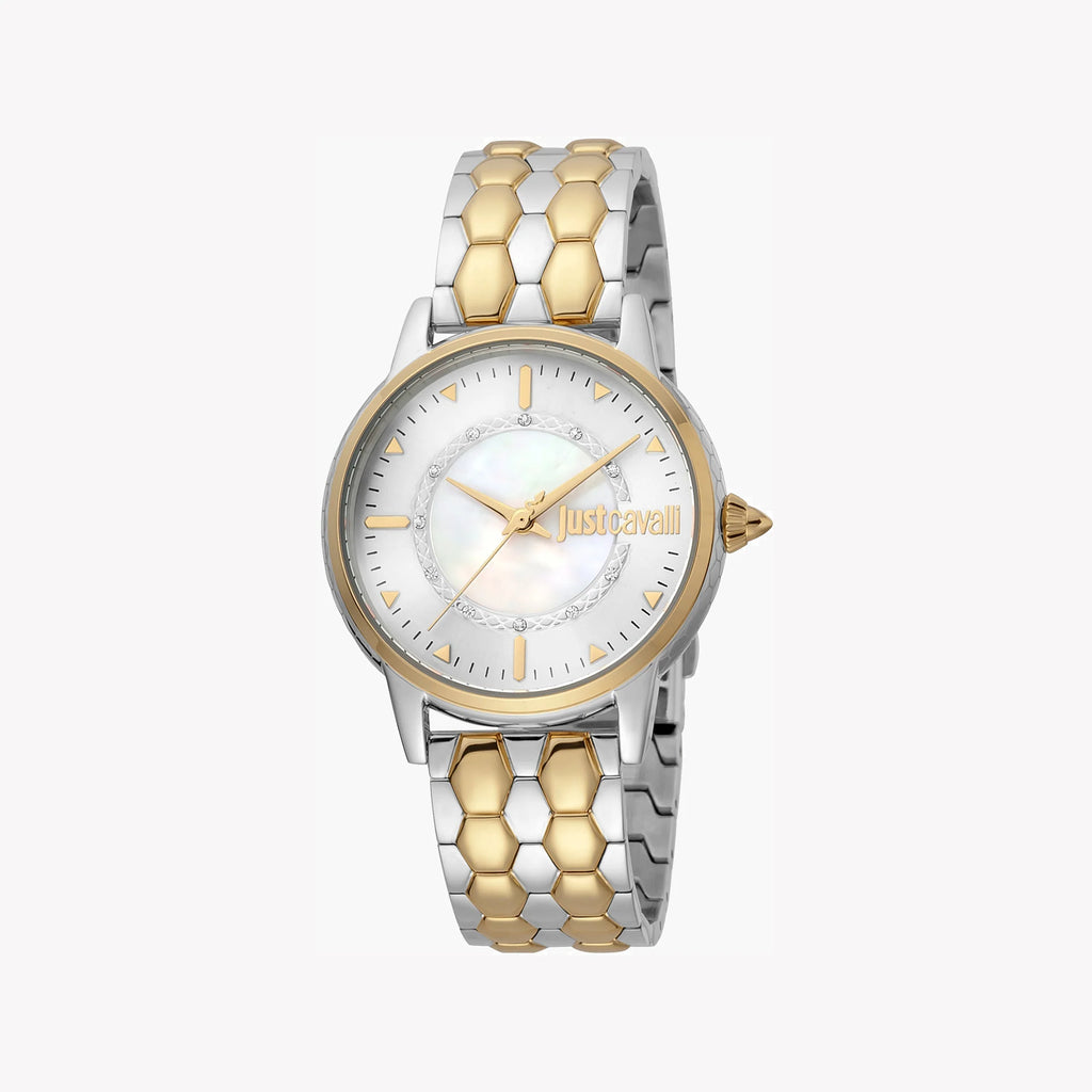 JUST CAVALLI Women's Watch with Silver & Gold Stainless Steel Case and Silver & Gold Stainless Steel Band-i-Watch-2