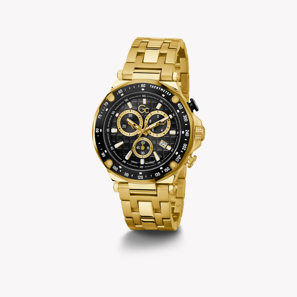 Guess Collection Men's Gold Watch, Black Dial | Y81001g2mf by i-watch