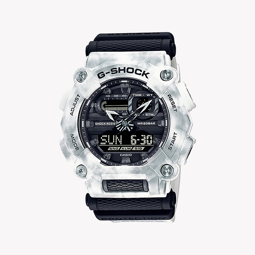 CASIO G-SHOCK GA-900GC-7ADR - ADVENTURE-READY ELEGANCE Men's Watch with Silver Case & Black Band