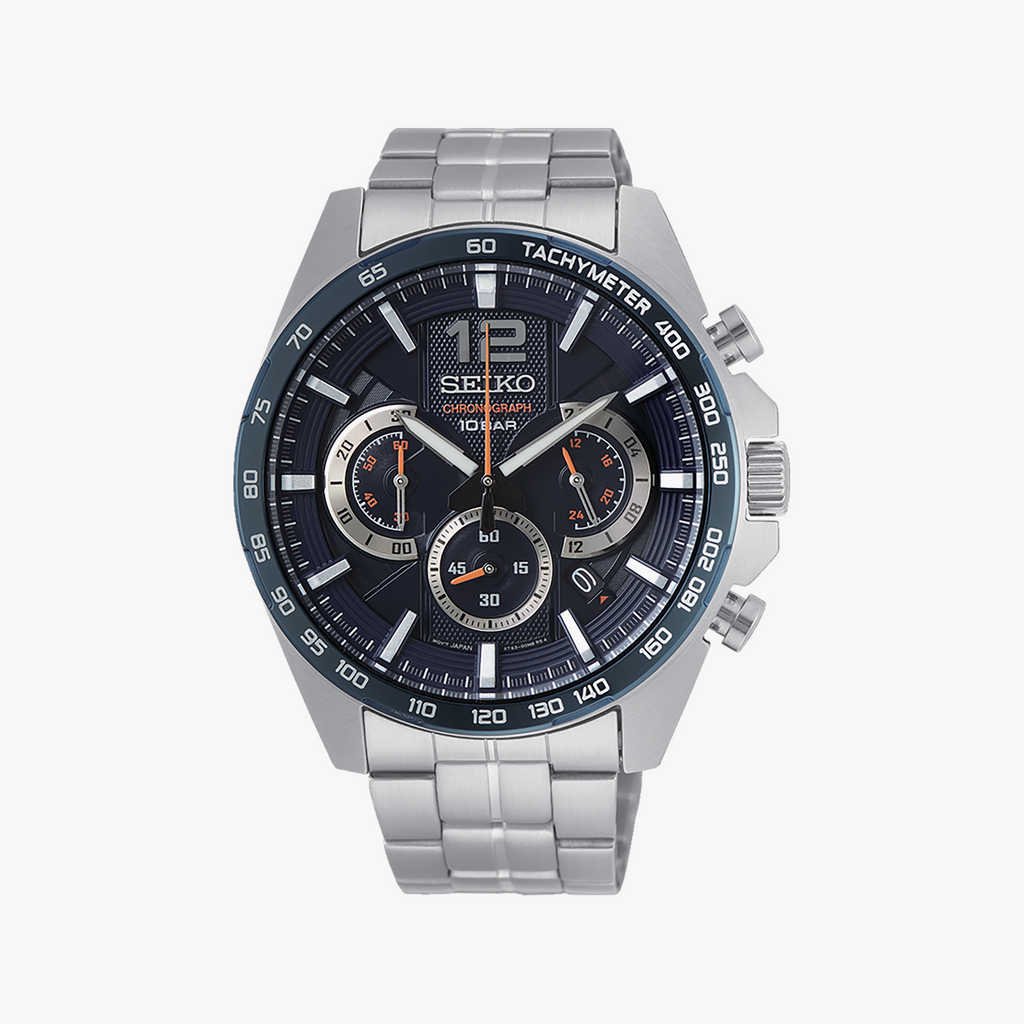 SEIKO SSB345P1 Men's Watch - Blue Dial, Stainless Steel-i-Watch