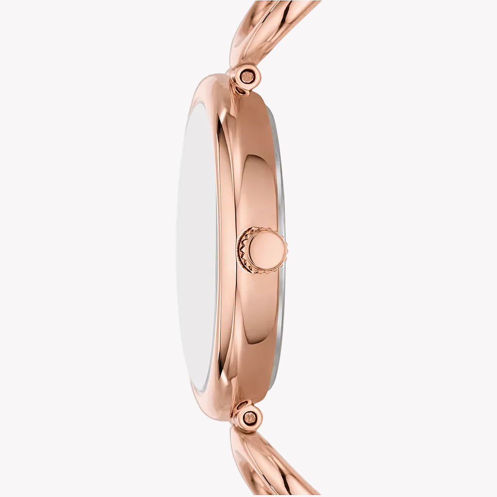 FOSSIL ES5273 ROSE GOLD ELEGANCE - TIMELESS WOMEN'S WATCH WITH SILVER DIAL & STAINLESS STEEL STRAP-i-Watch-4