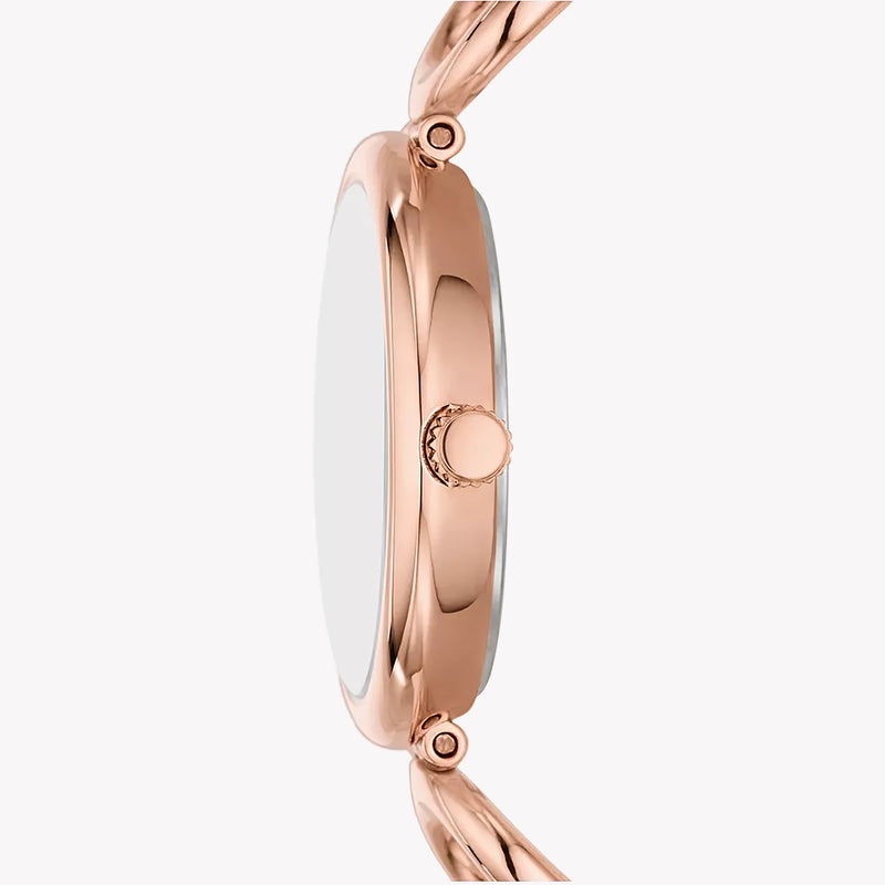 Fossil Women's Rose Gold Watch, Silver Dial | Es5273 by i-watch