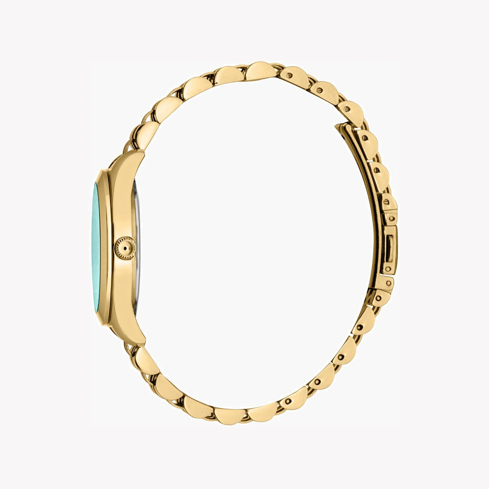 Just Cavalli Women's Gold Stainless Steel Watch, Turquoise Dial | Jc1l210m0465 by i-watch