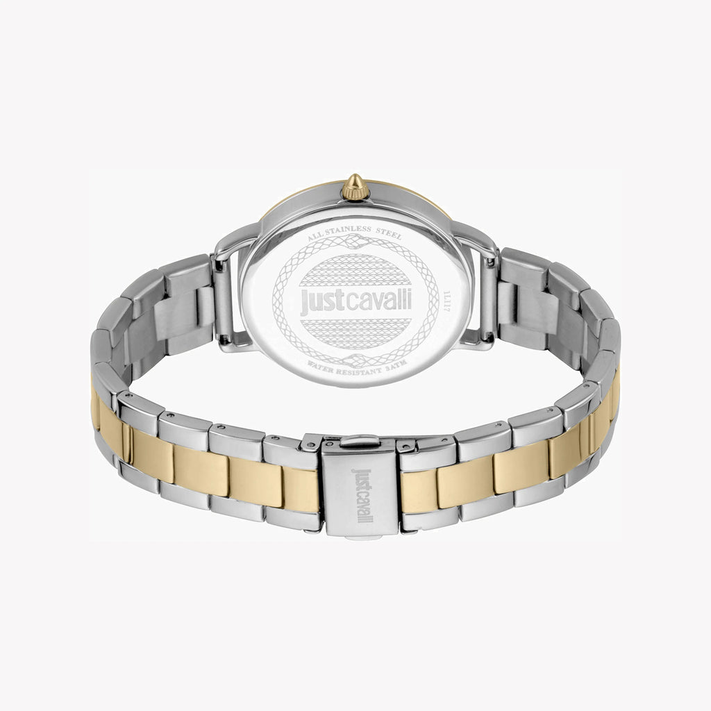 JUST CAVALLI Women's Watch with Silver Stainless Steel Case and Silver & Gold Stainless Steel Band-i-Watch-3