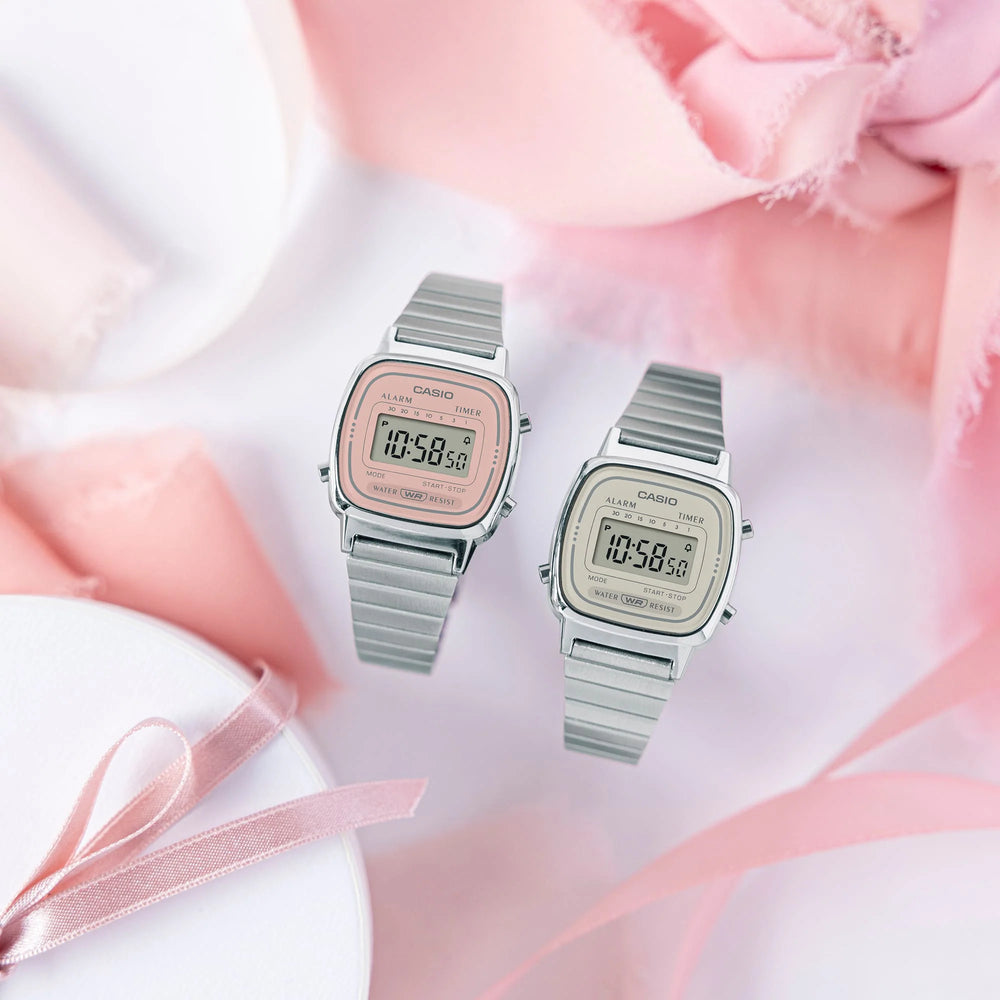 CASIO LA-670WEA-8AEF - ELEGANTLY FUNCTIONAL FEMME TIMEPIECE Digital Watch with sleek silver case and versatile resin band.-i-Watch-5